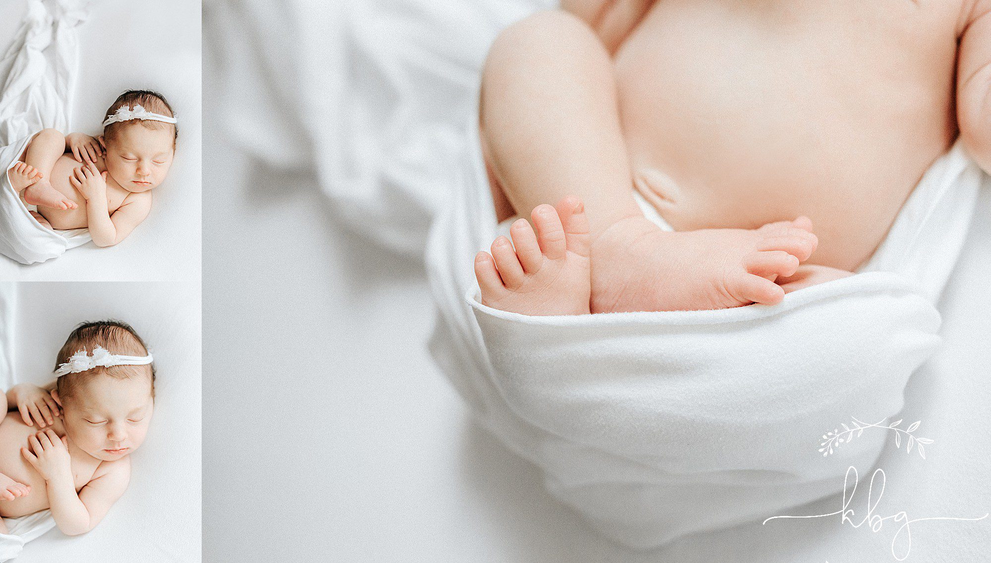 baby girl on beanbag - atlanta newborn photographer