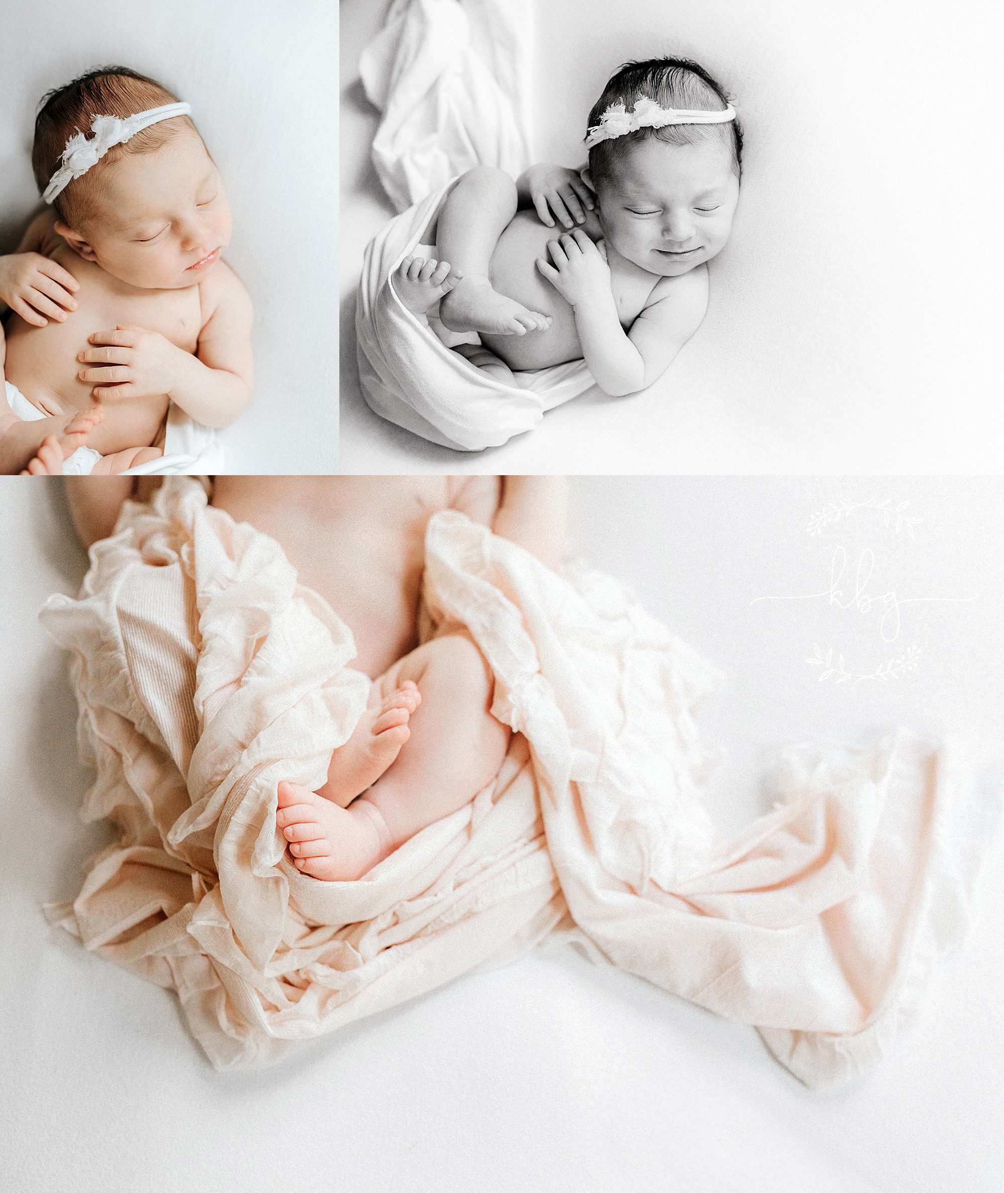 baby girl on beanbag - marietta baby photographer