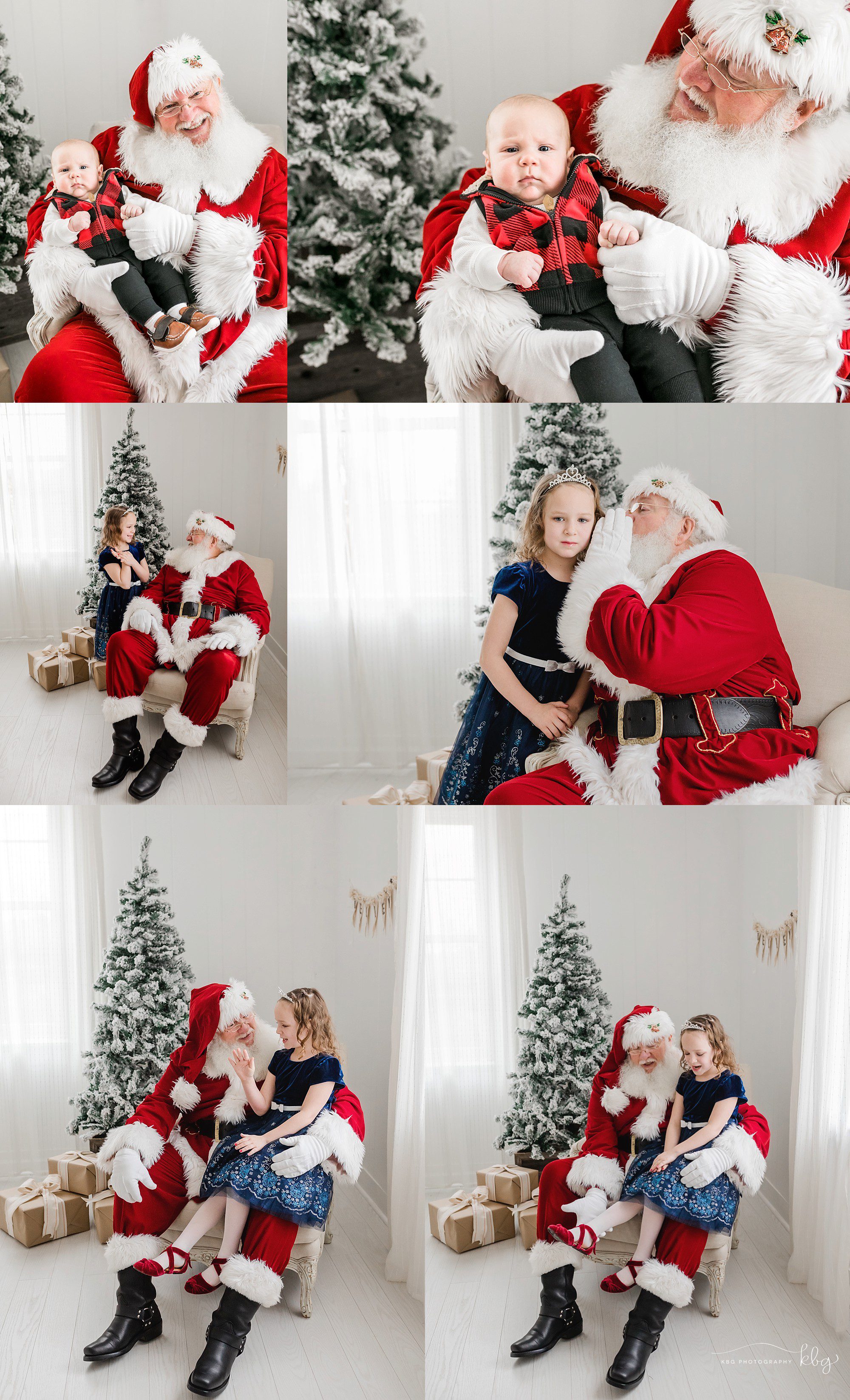 baby with santa and little girl with santa - marietta child photographer