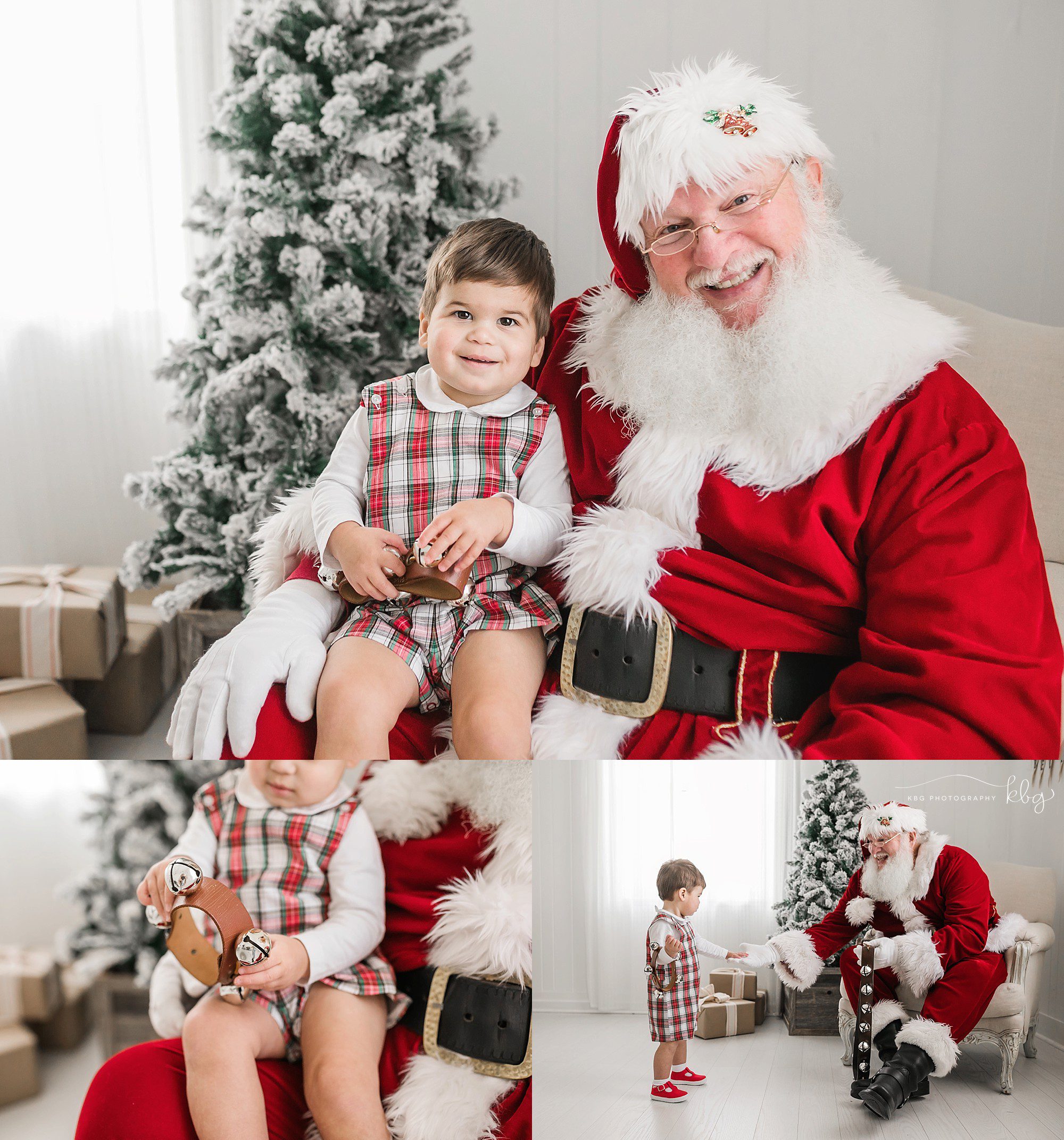 little boy smiling with santa - atlanta photographer