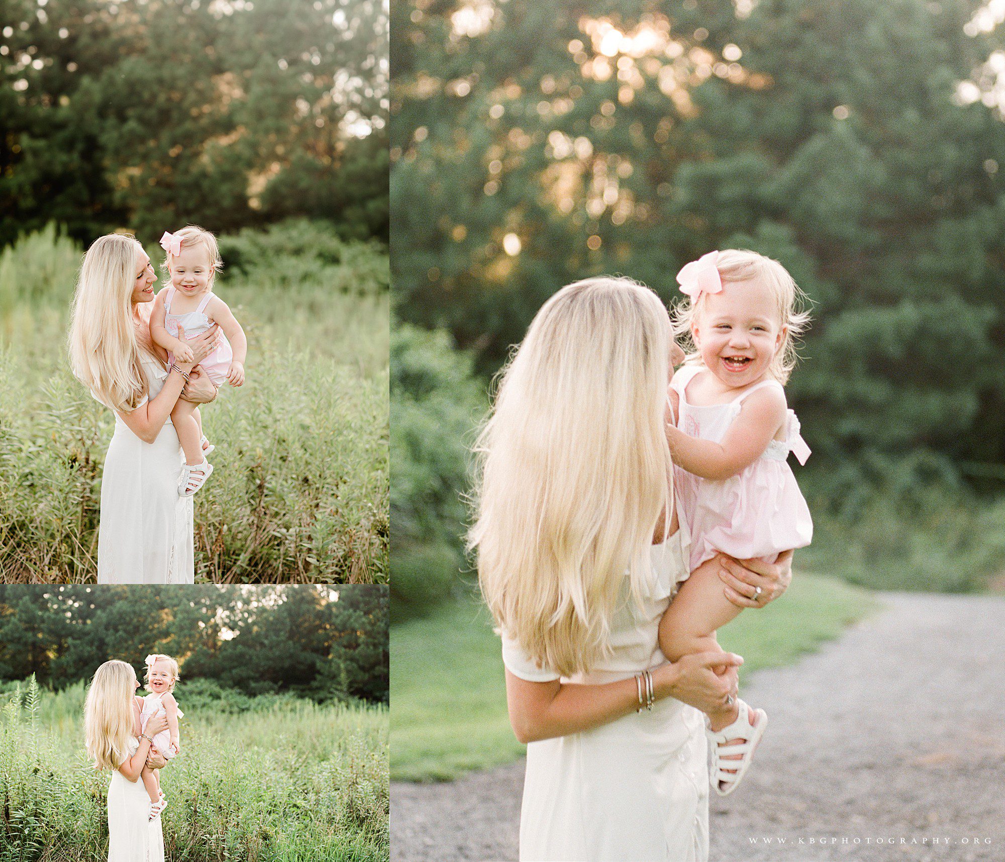 marietta family film photographer - mom and daughter playing in the field