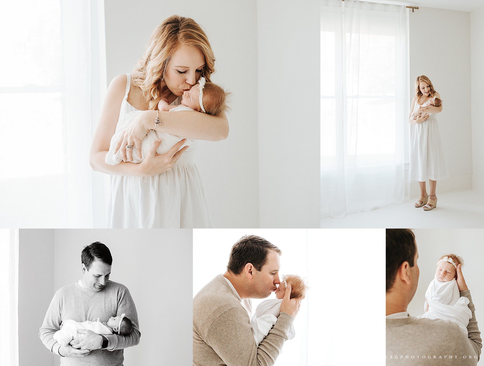 atlanta family photographer - mom and dad holding baby girl 
