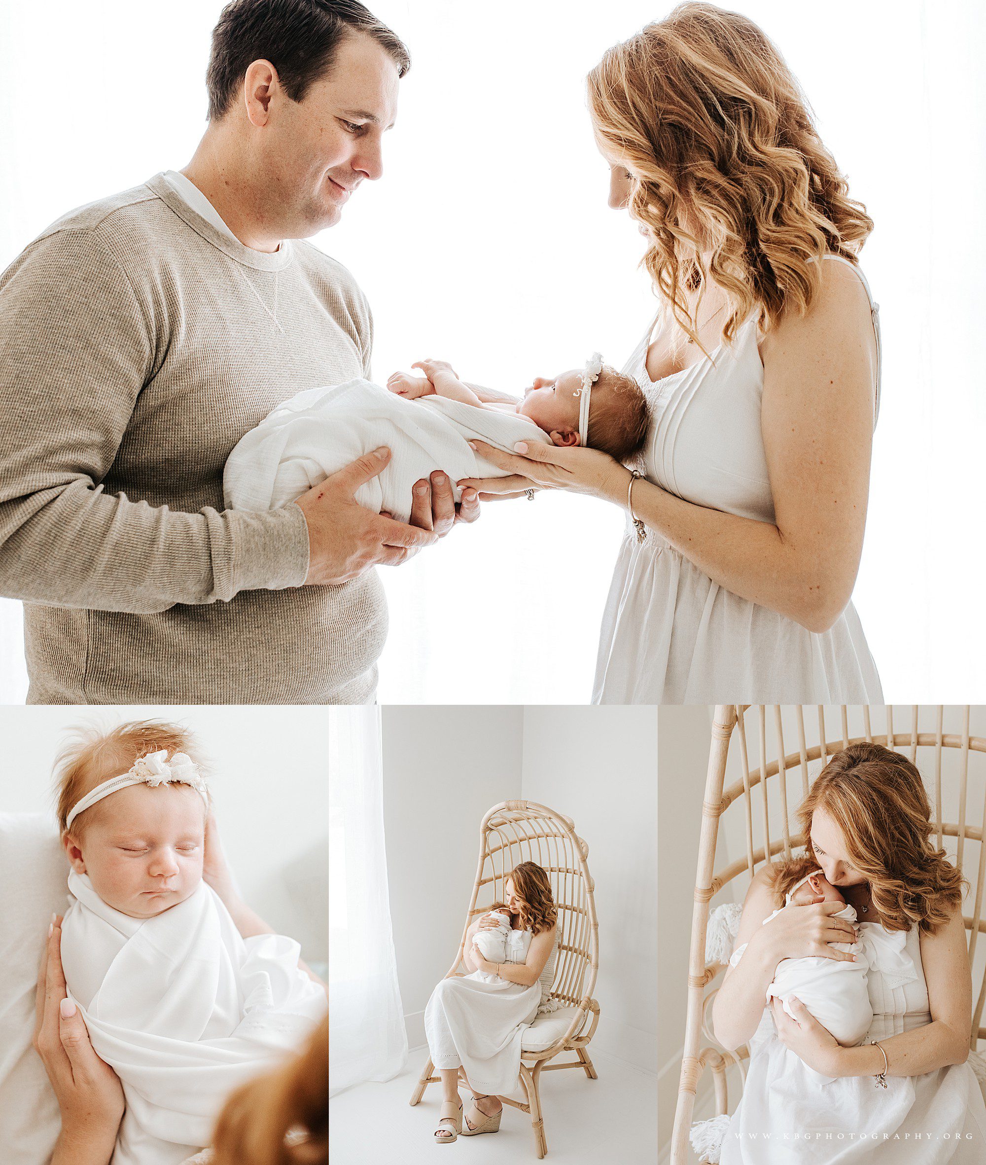 marietta photographer - mom and dad holding baby girl