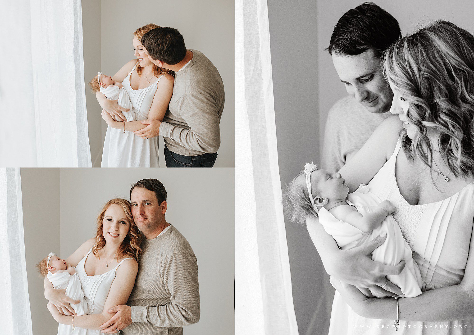 atlanta newborn photographer - mom and dad holding newborn baby 