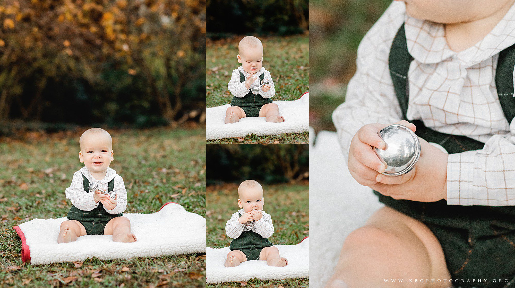 marietta family photographer - baby posing in the grass