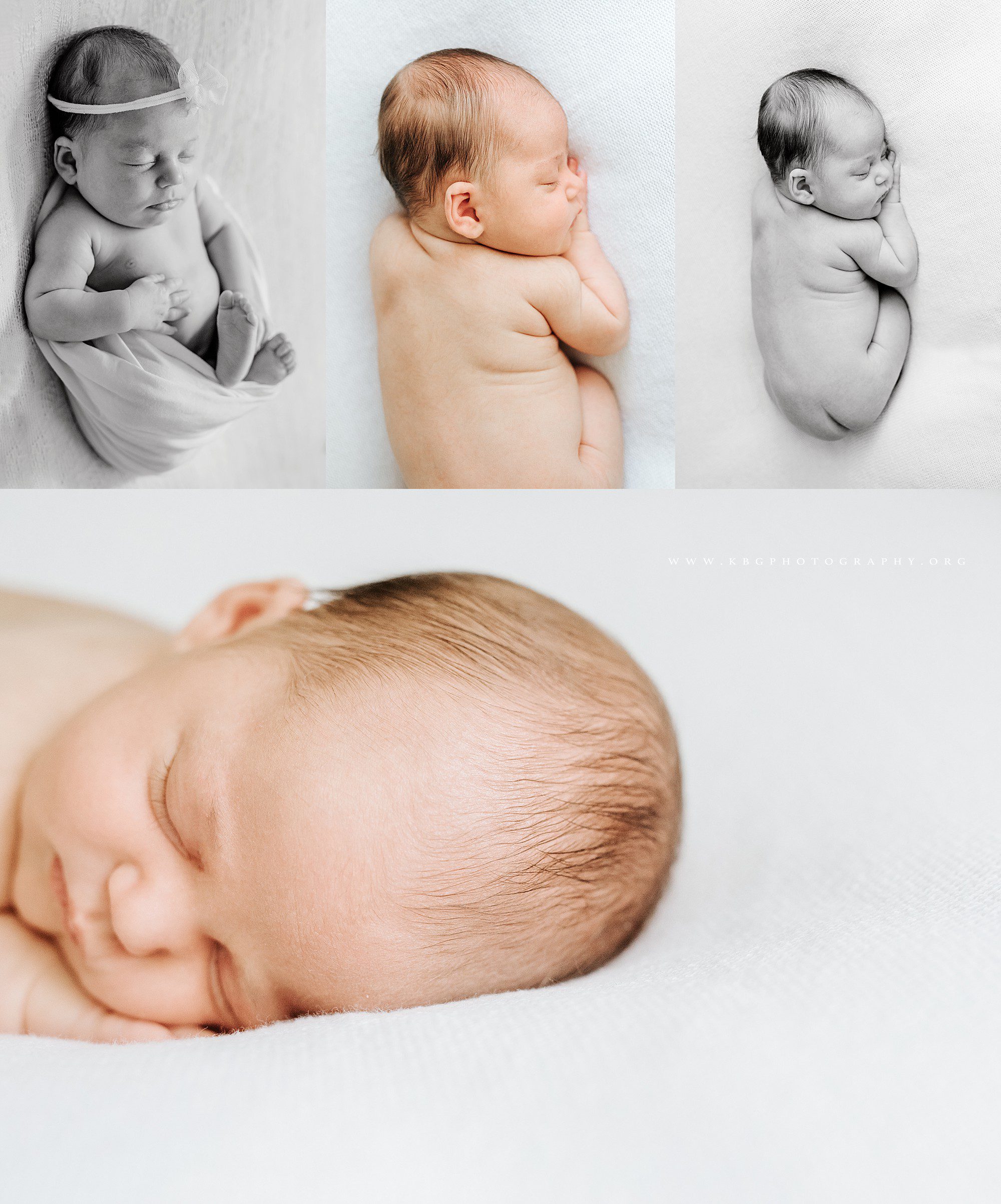 brookhaven newborn photographer - baby girl on beanbag 