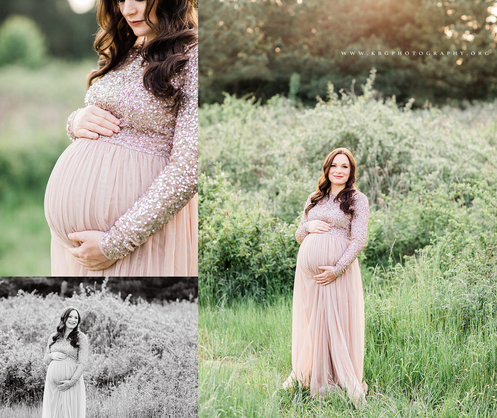 expecting mother in field - atlanta photographer