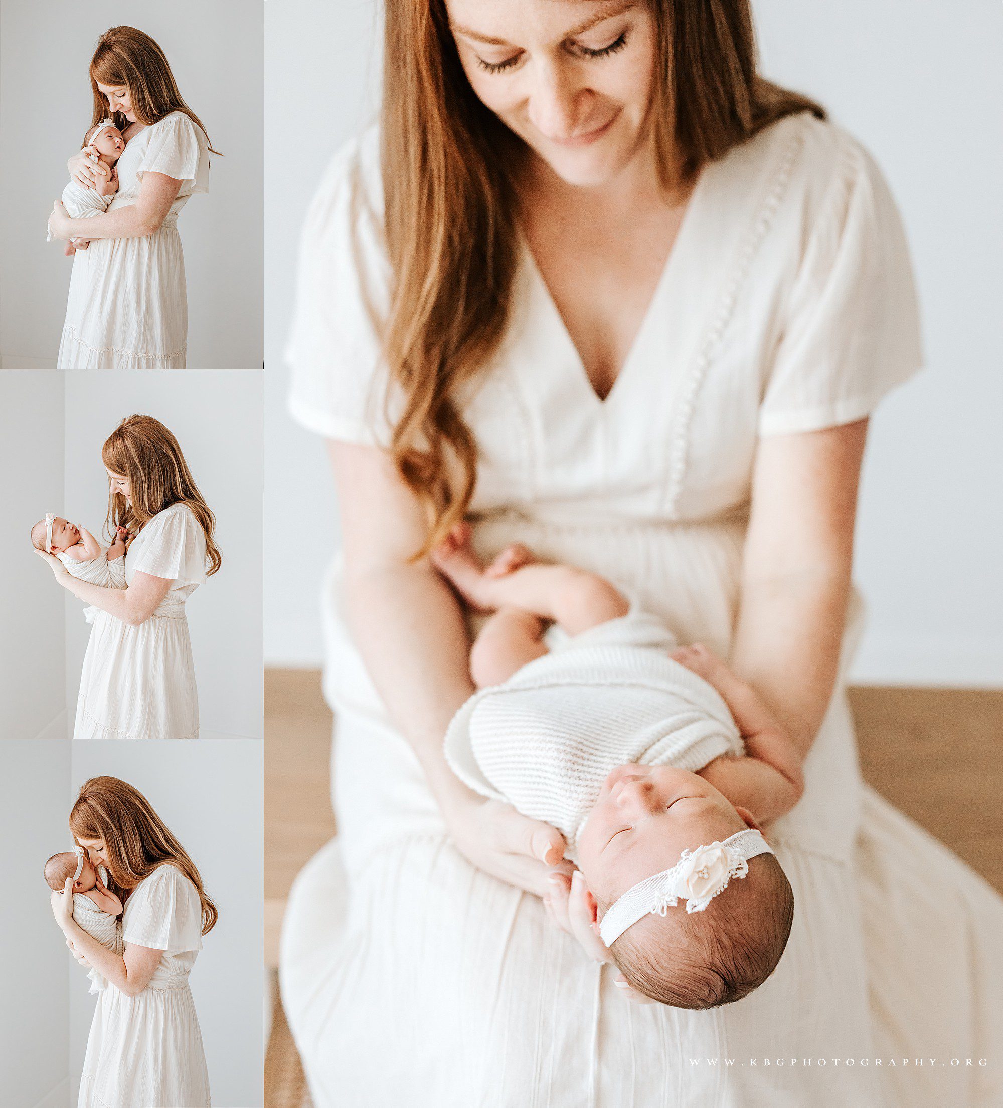 mother holding new baby - atlanta newborn photographer