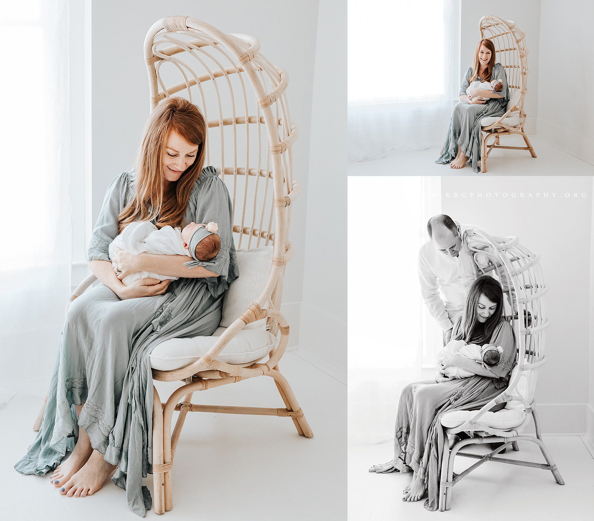 mother holding new baby - marietta studio photographer