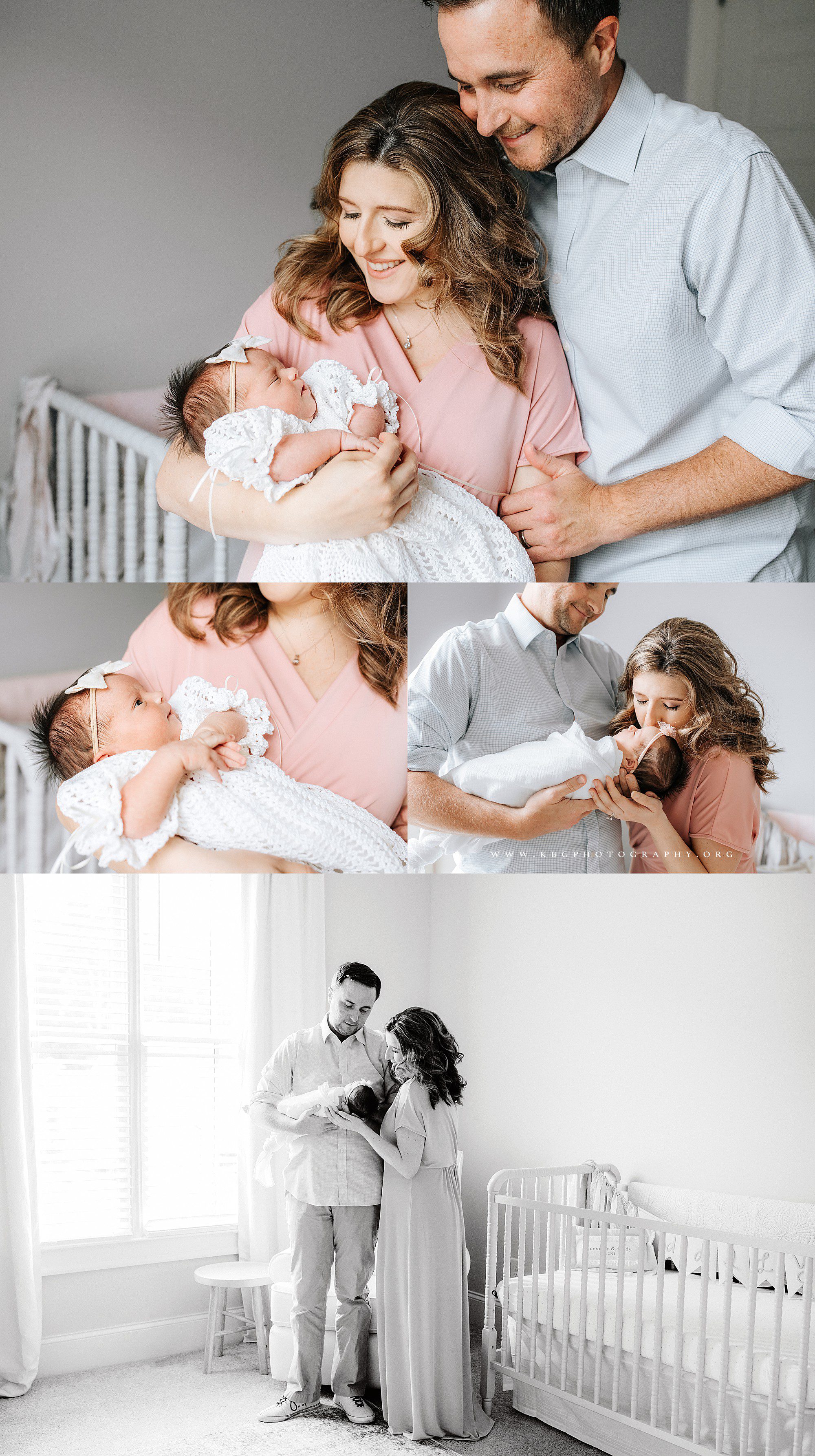 couple holding new baby - marietta family photographer