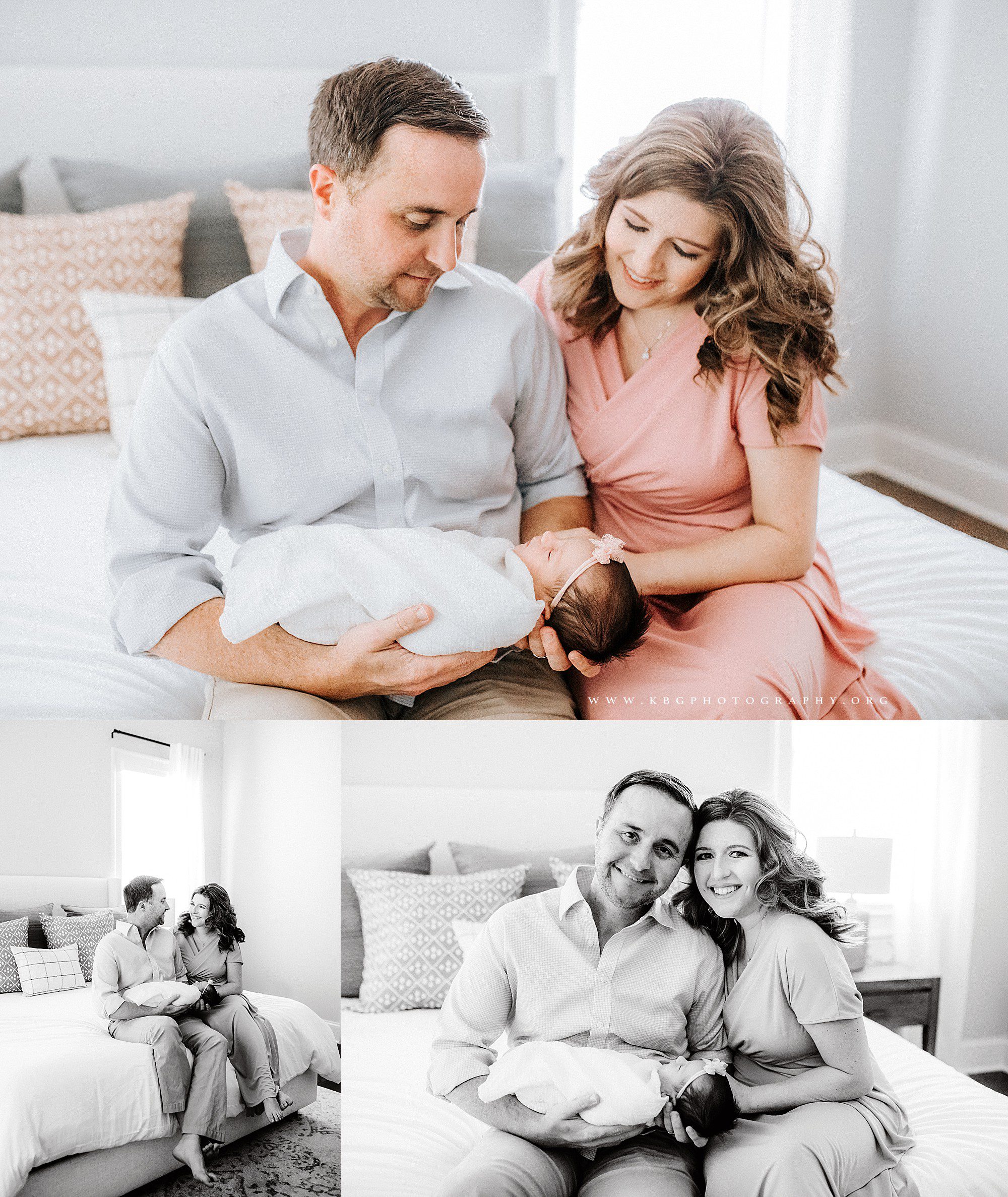 couple holding baby girl - kennesaw family photographer