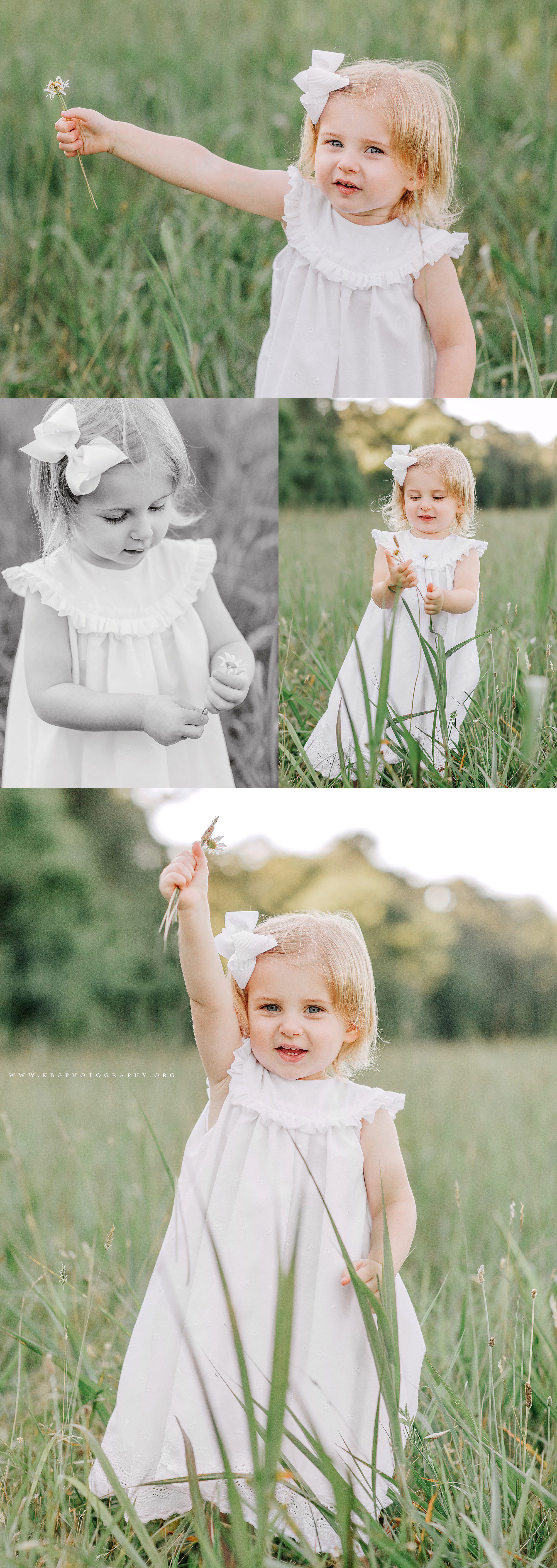 little girl holding flowers - marietta child photographer