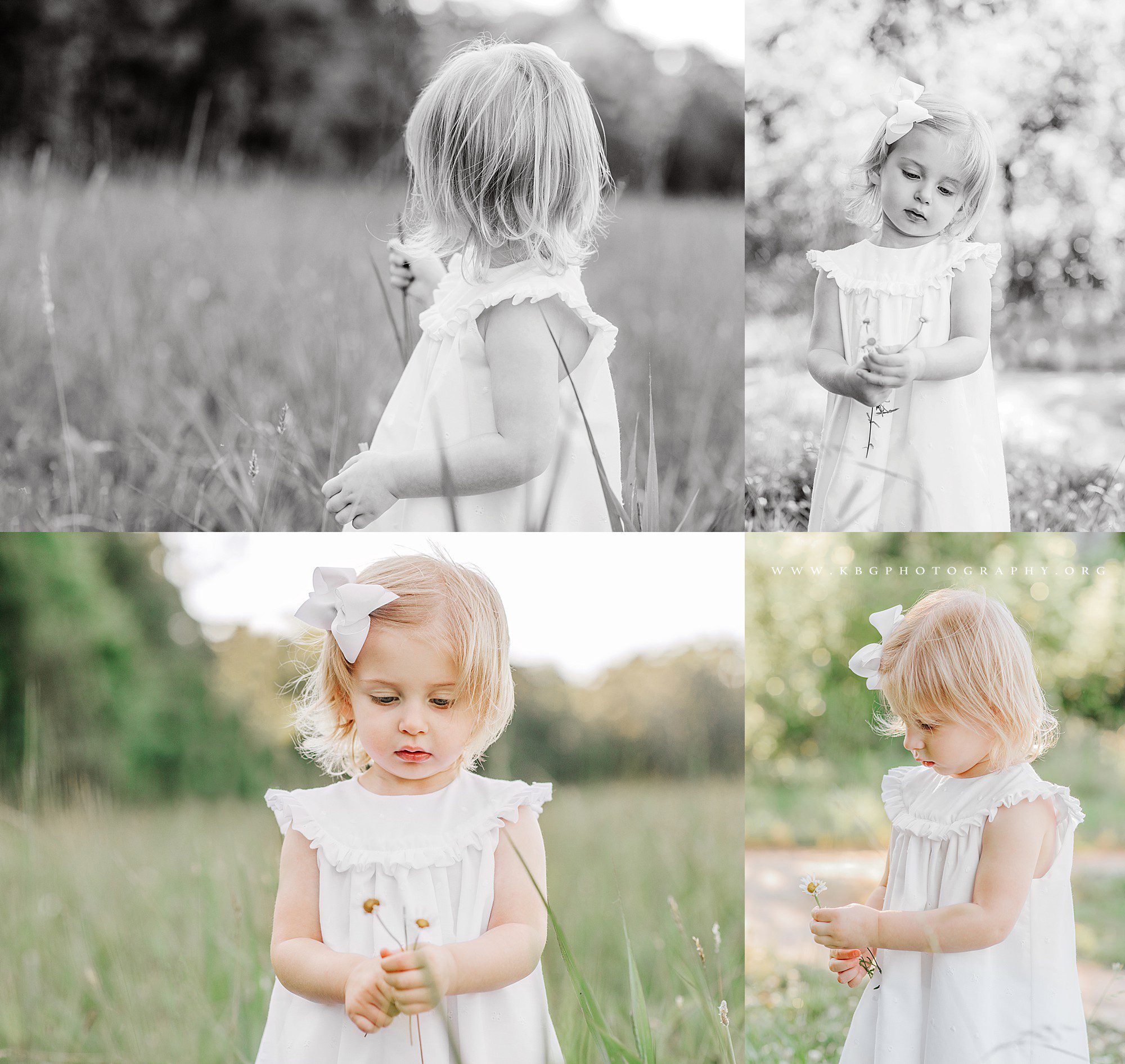 little girl holding a flower - marietta child photographer