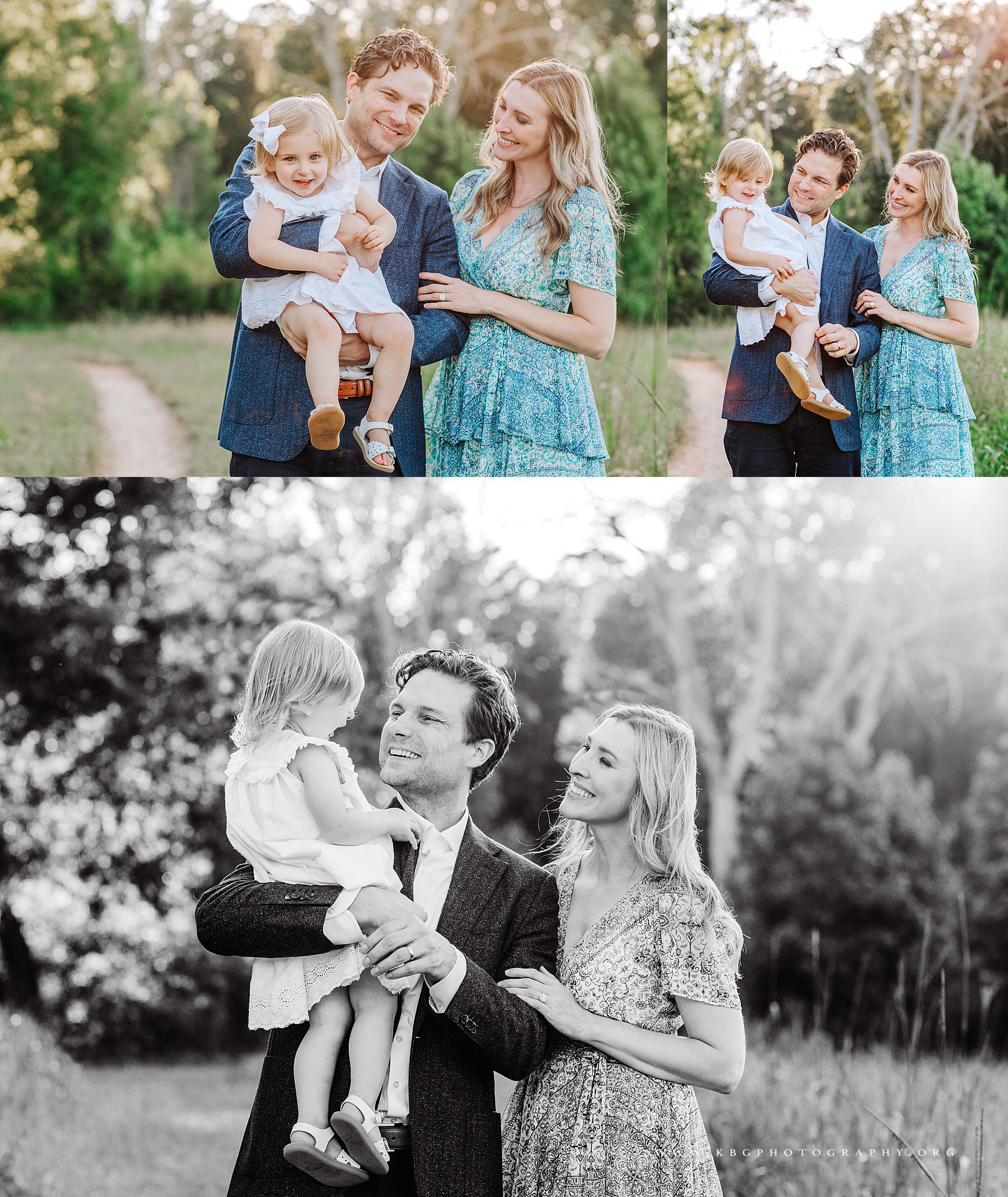 family posing with daughter - marietta family photographer