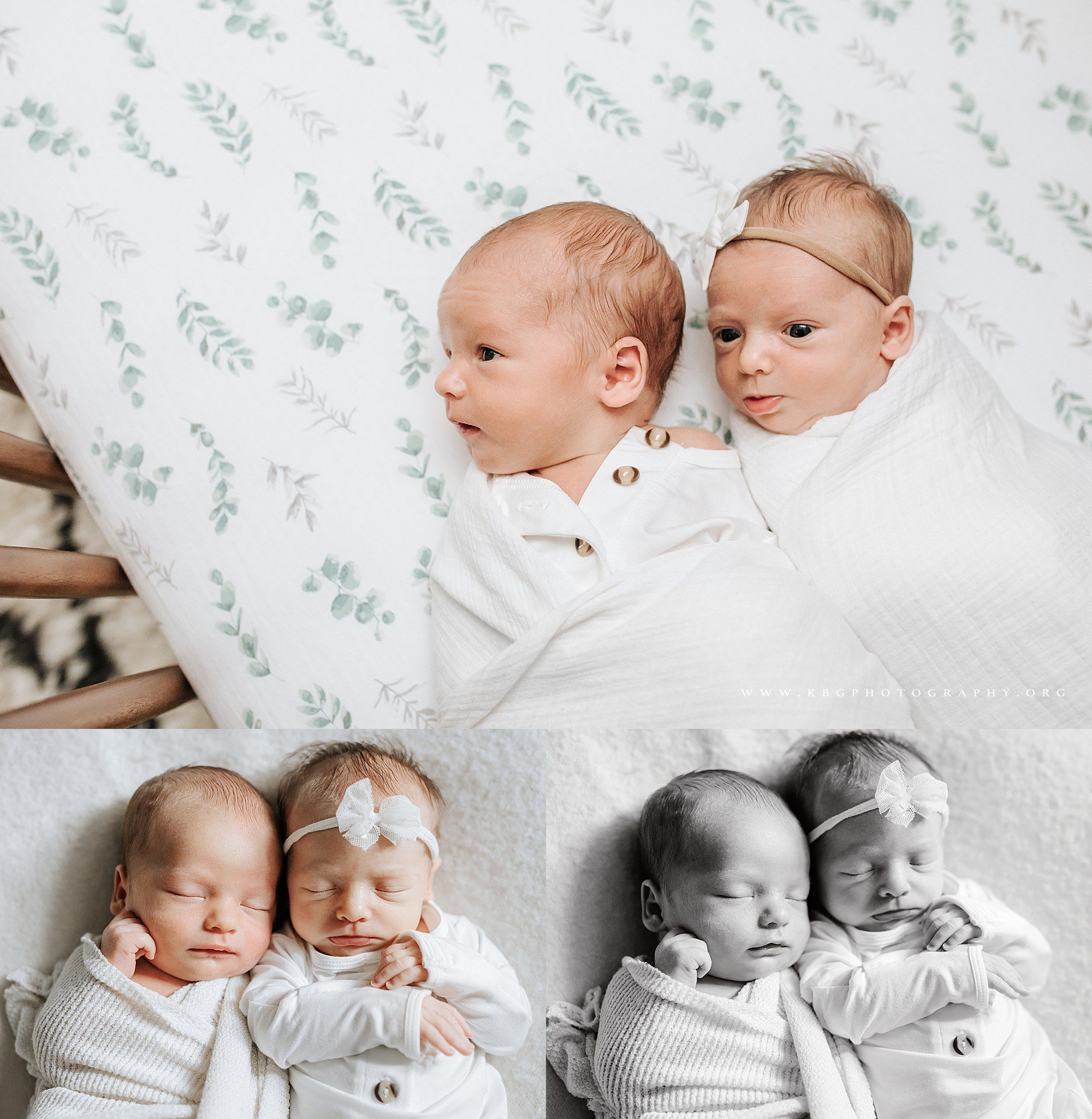 twin babies in their crib - atlanta photographer 