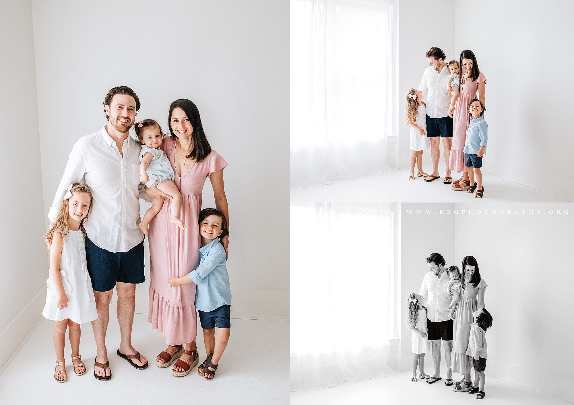 family of 5 posing together - atlanta family photographer