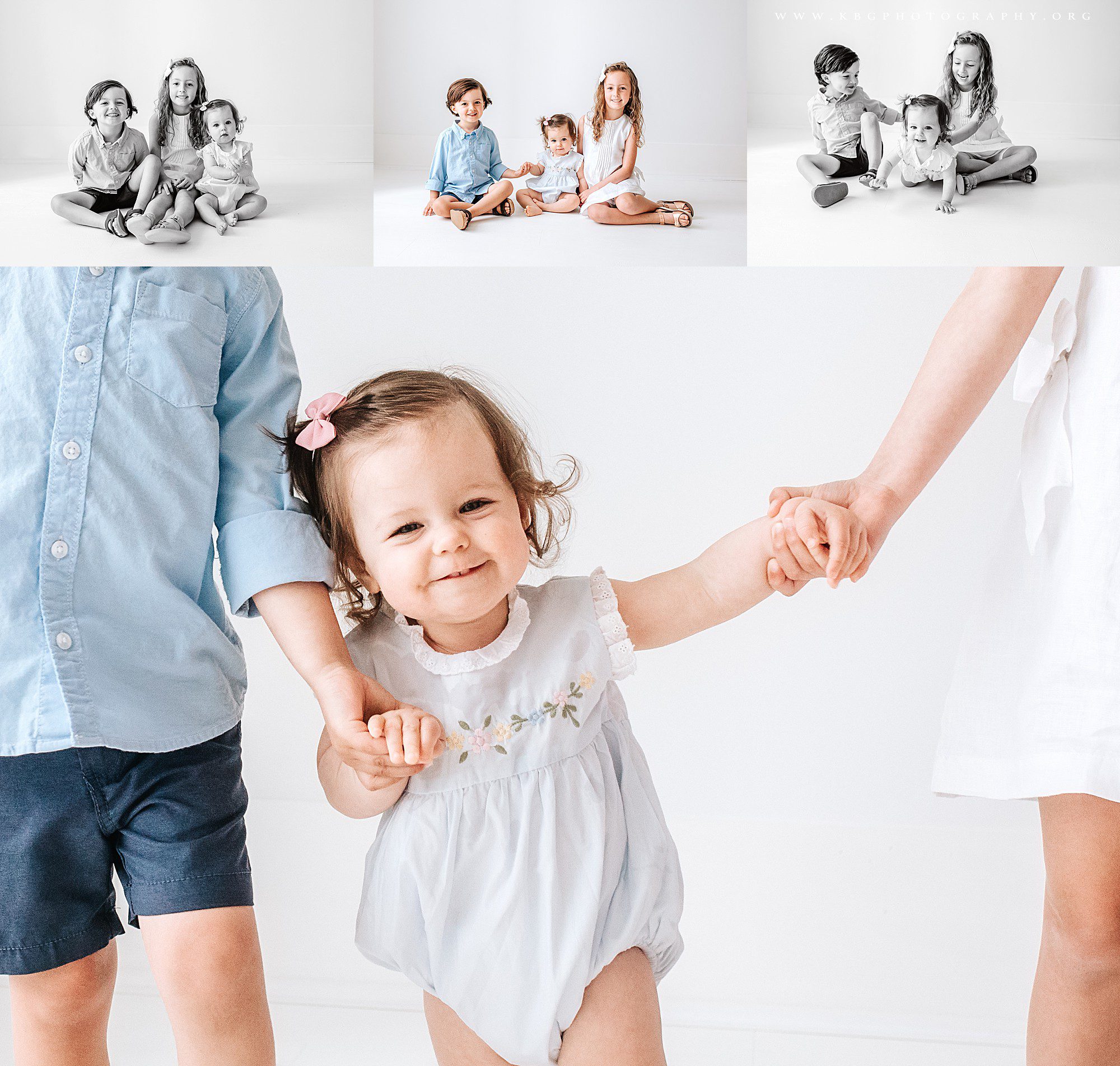 three siblings posing together - marietta child photographer