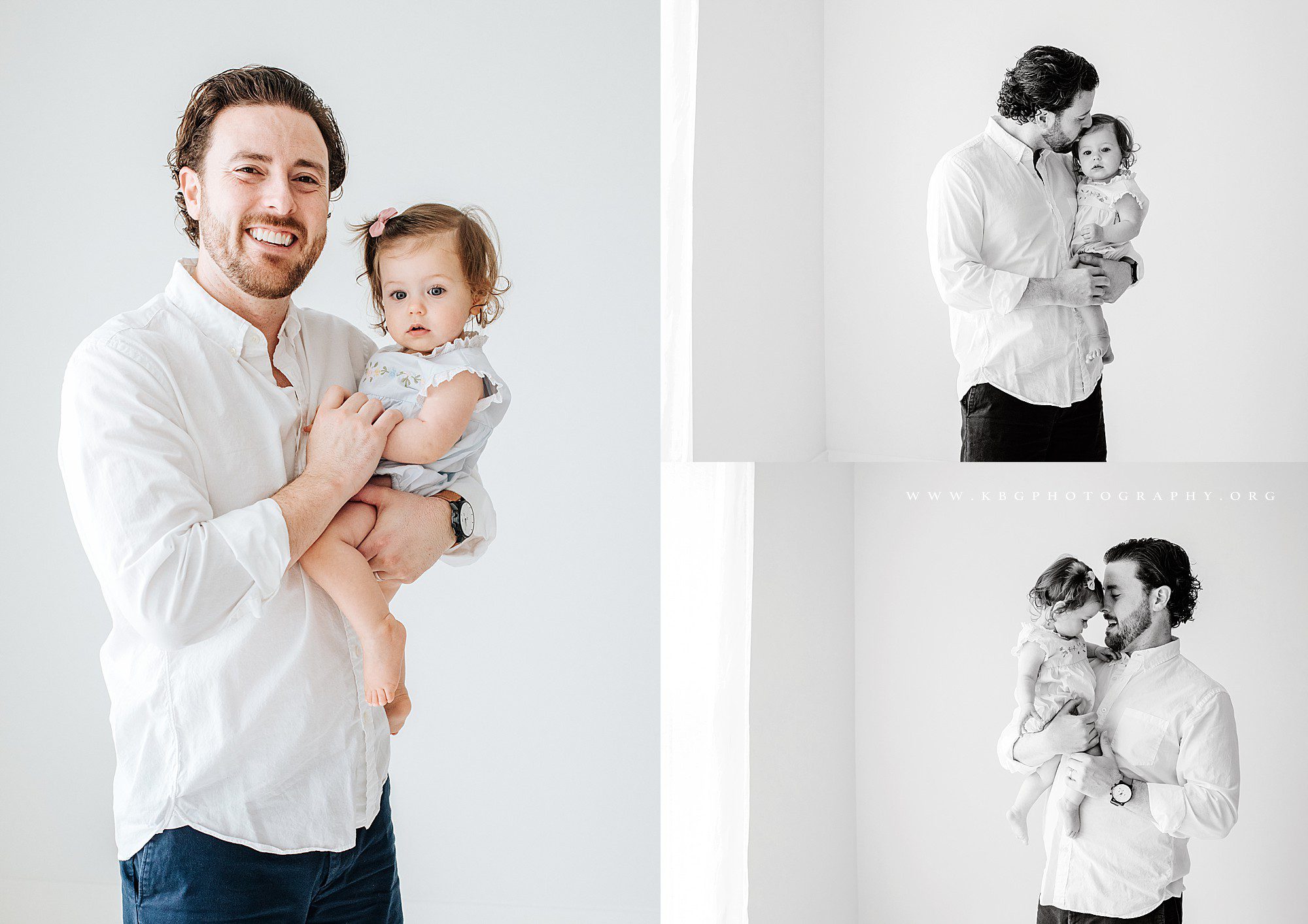 dad with baby girl - kennesaw baby photographer 