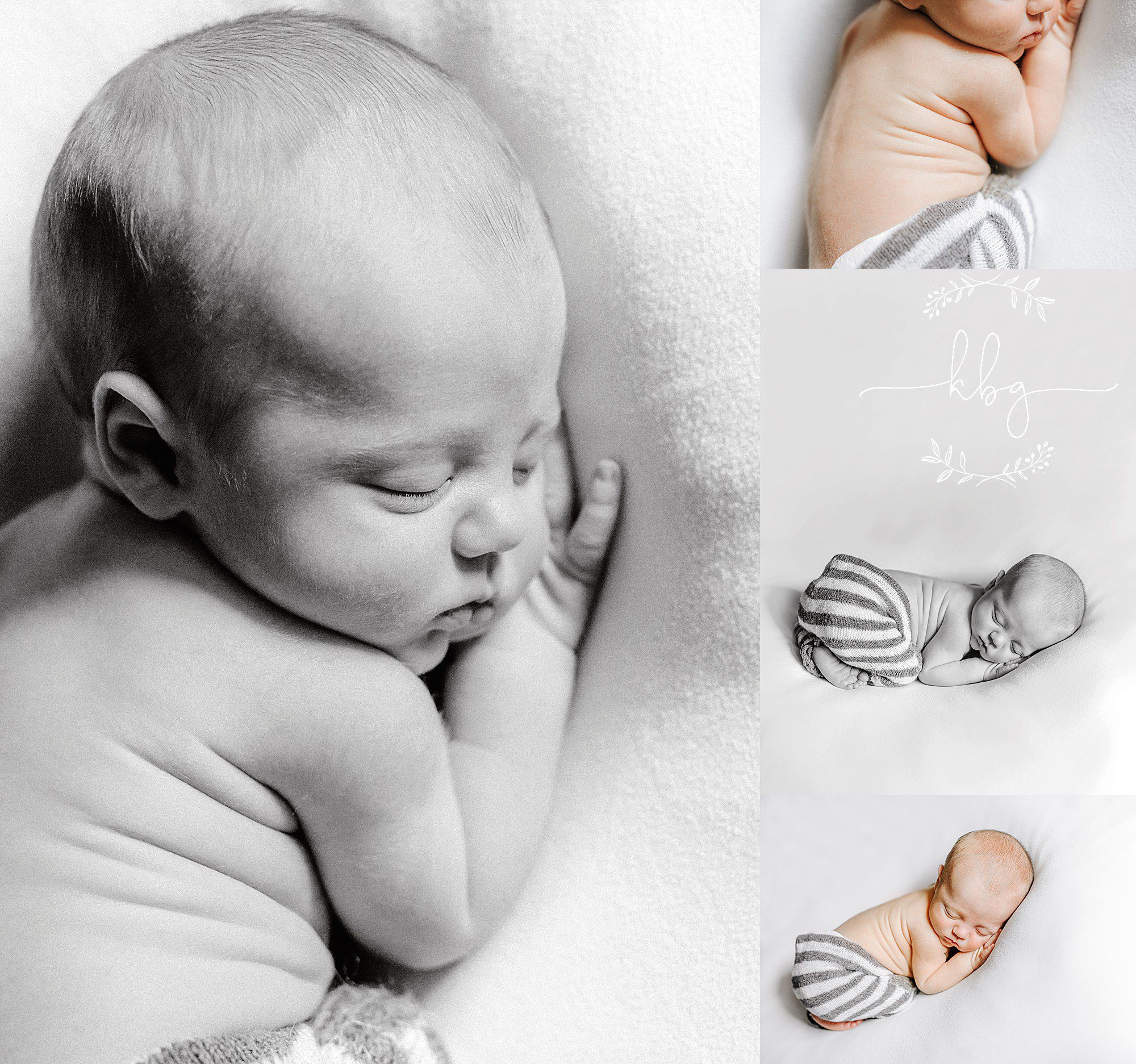newborn boy posed on beanbag - marietta newborn session