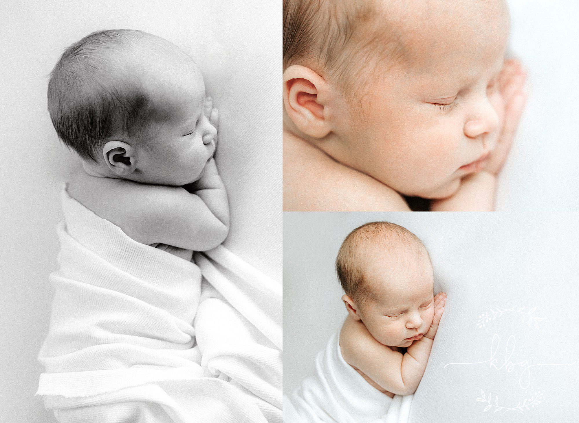 newborn baby boy on beanbag - marietta newborn photographer