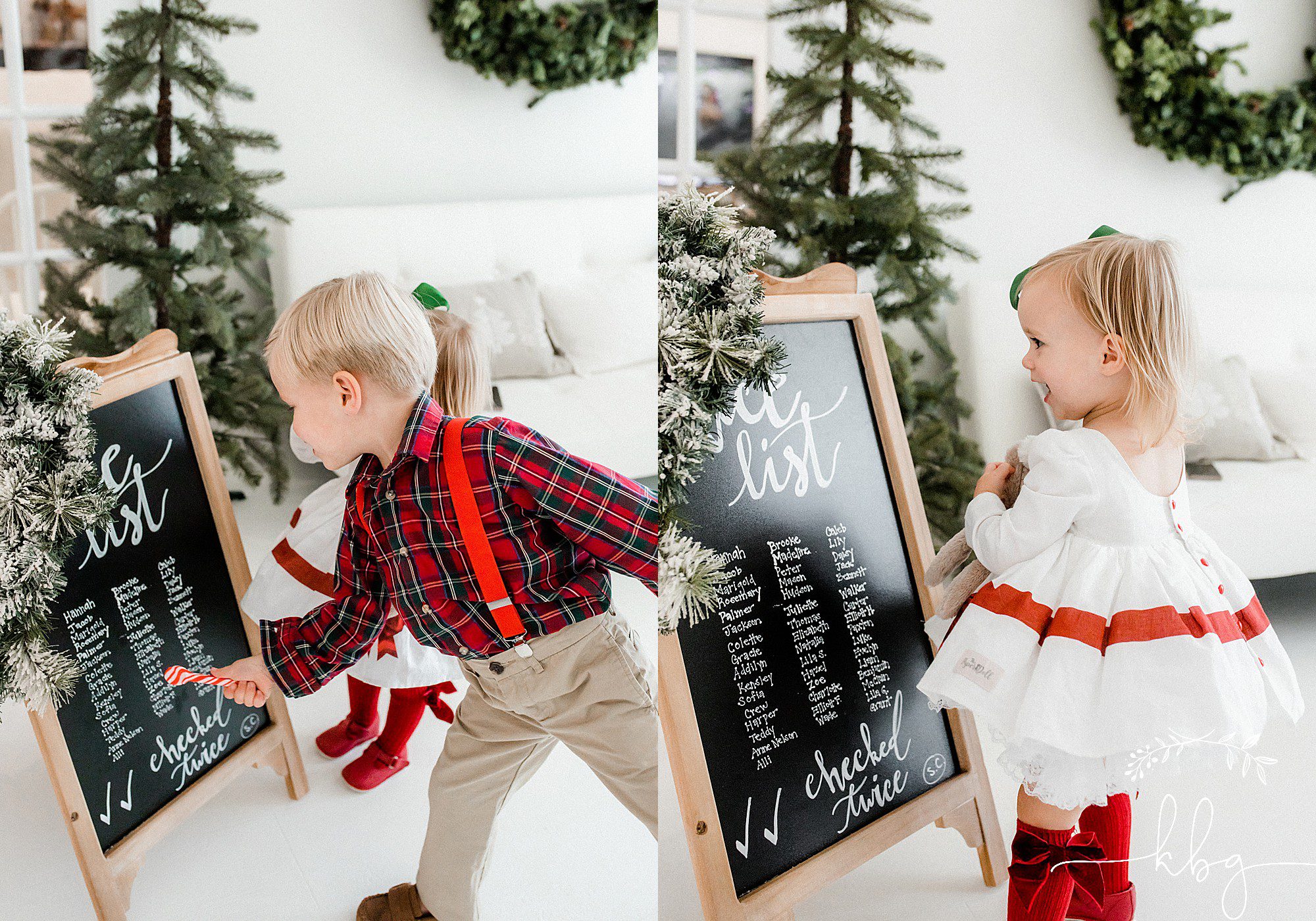 checking out the nice list - marietta santa sessions