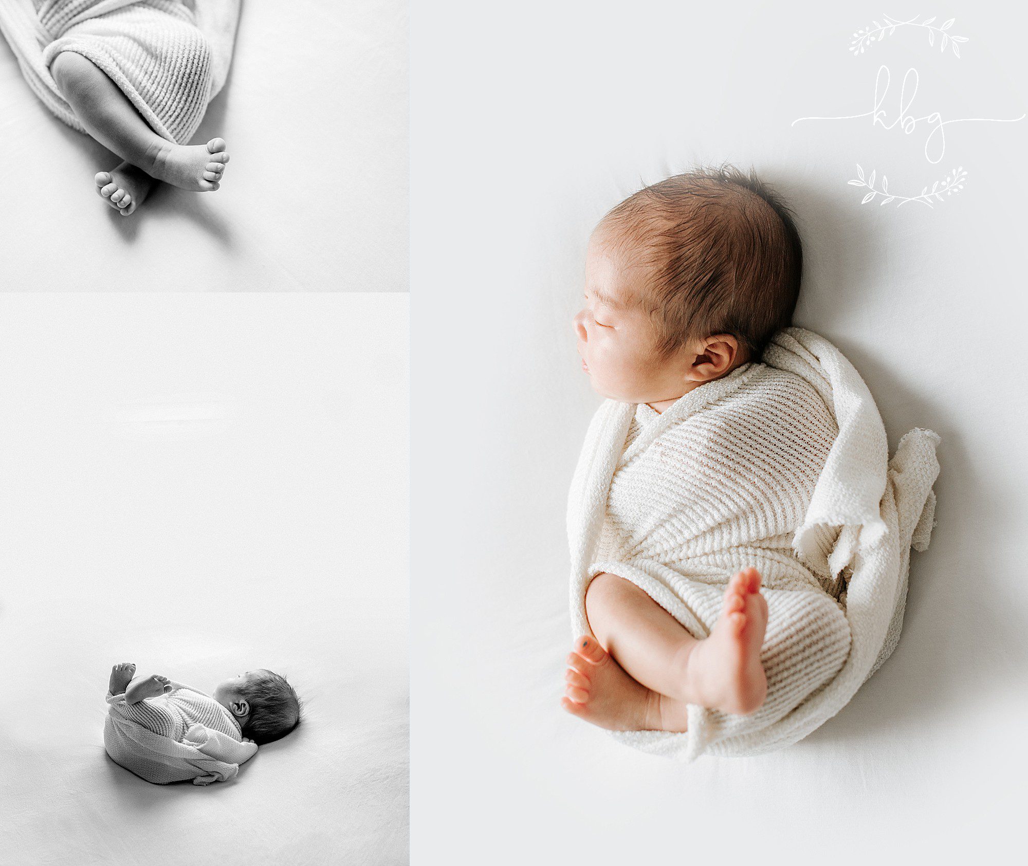 atlanta newborn photographer - single newborn posing on beanbag