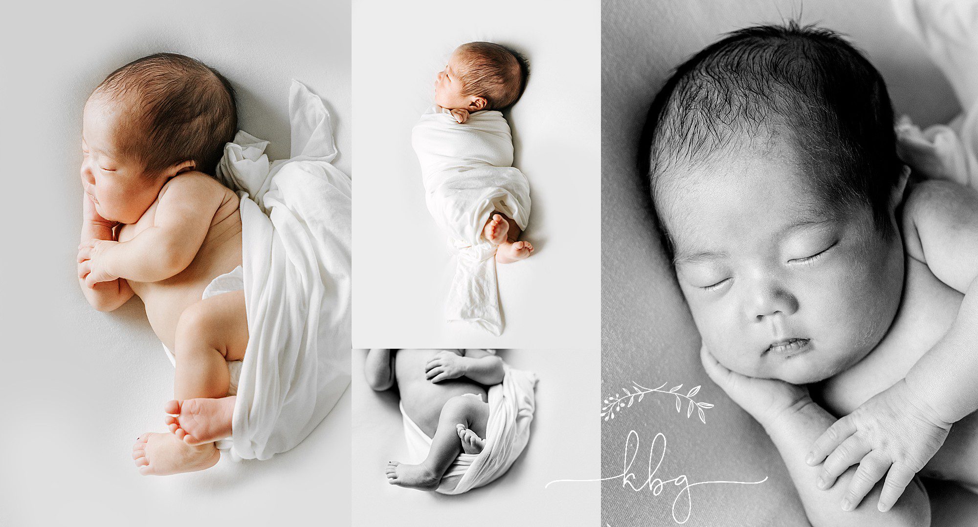 atlanta newborn session - single newborn boy on white background