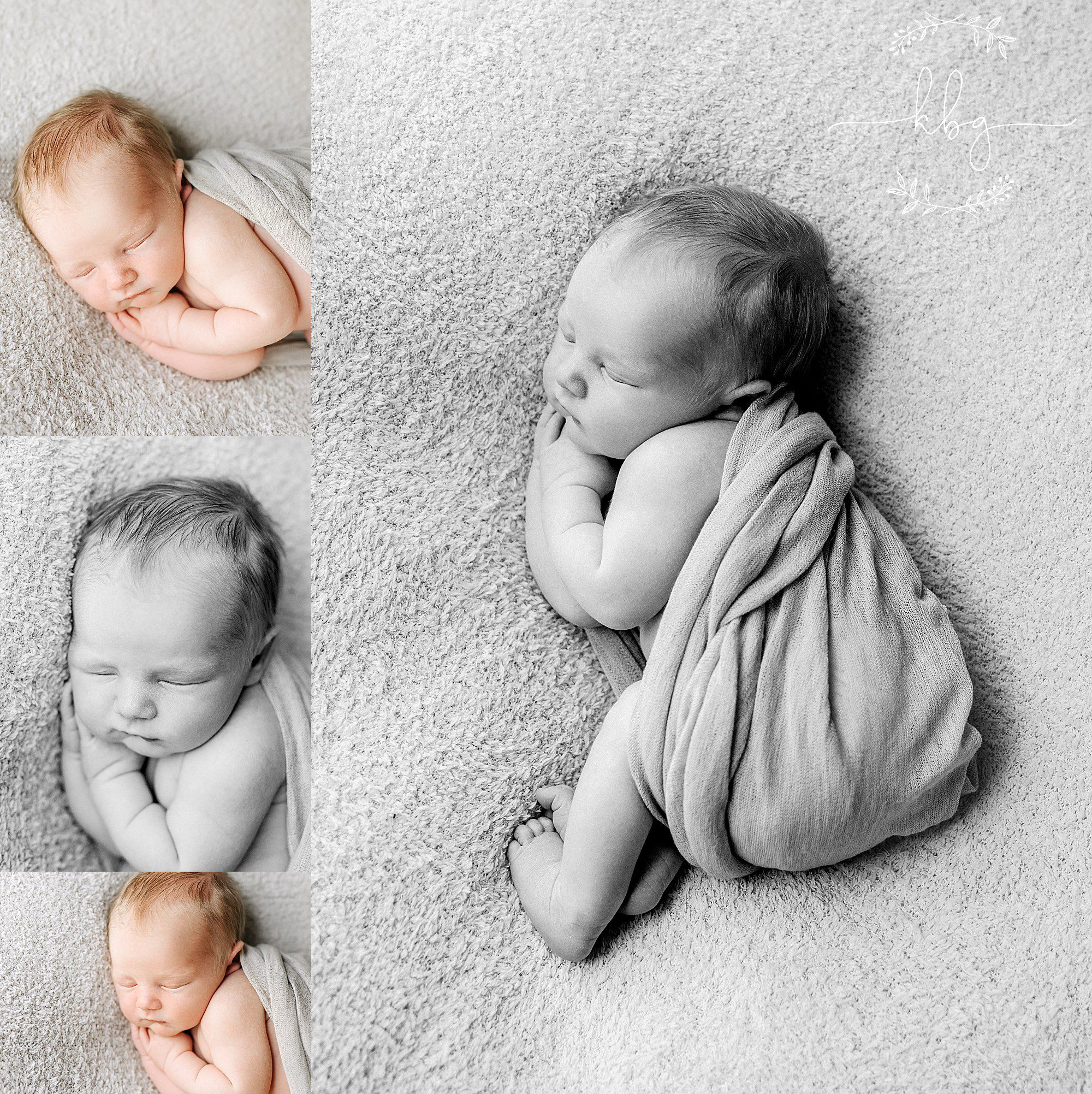 baby boy newborn on beanbag - marietta newborn photographer