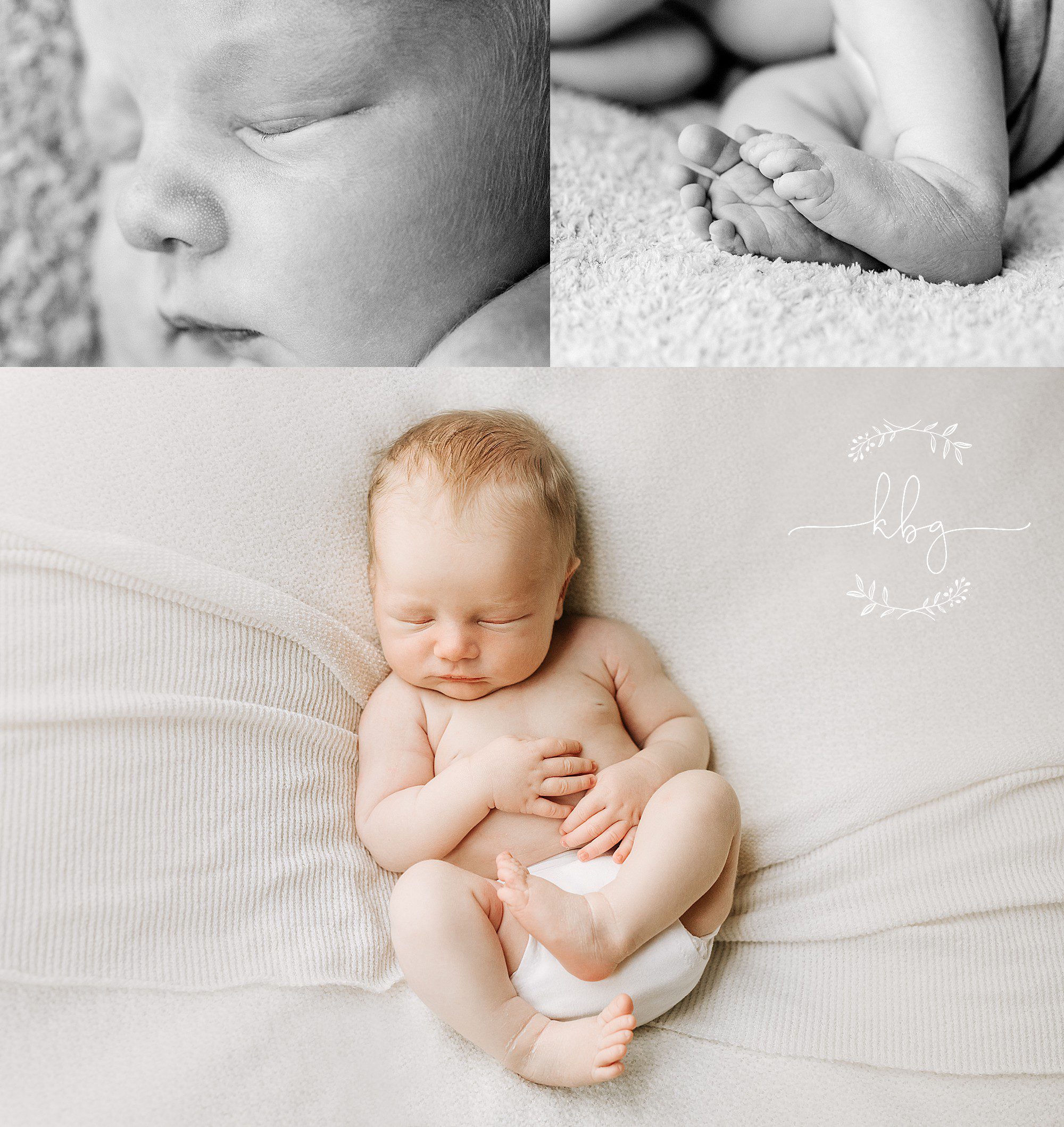baby boy newborn on beanbag - atlanta newborn photographer