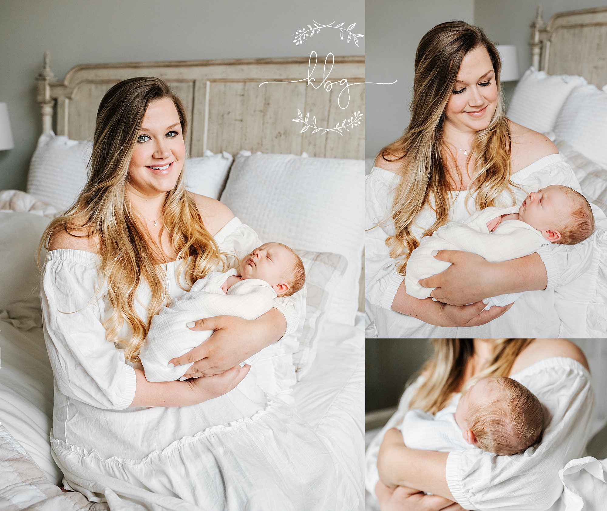 mom holding new baby boy - east cobb newborn photographer